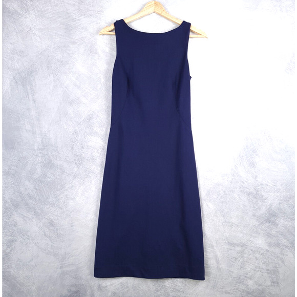 MM.LaFleur Dresses & Skirts - MM LaFleur Dress Womens 8 Blue Sleeveless Twist Strap Stretch Washable Midi